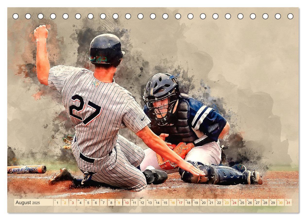 Bild: 9783435405633 | Ich liebe Baseball (Tischkalender 2025 DIN A5 quer), CALVENDO...