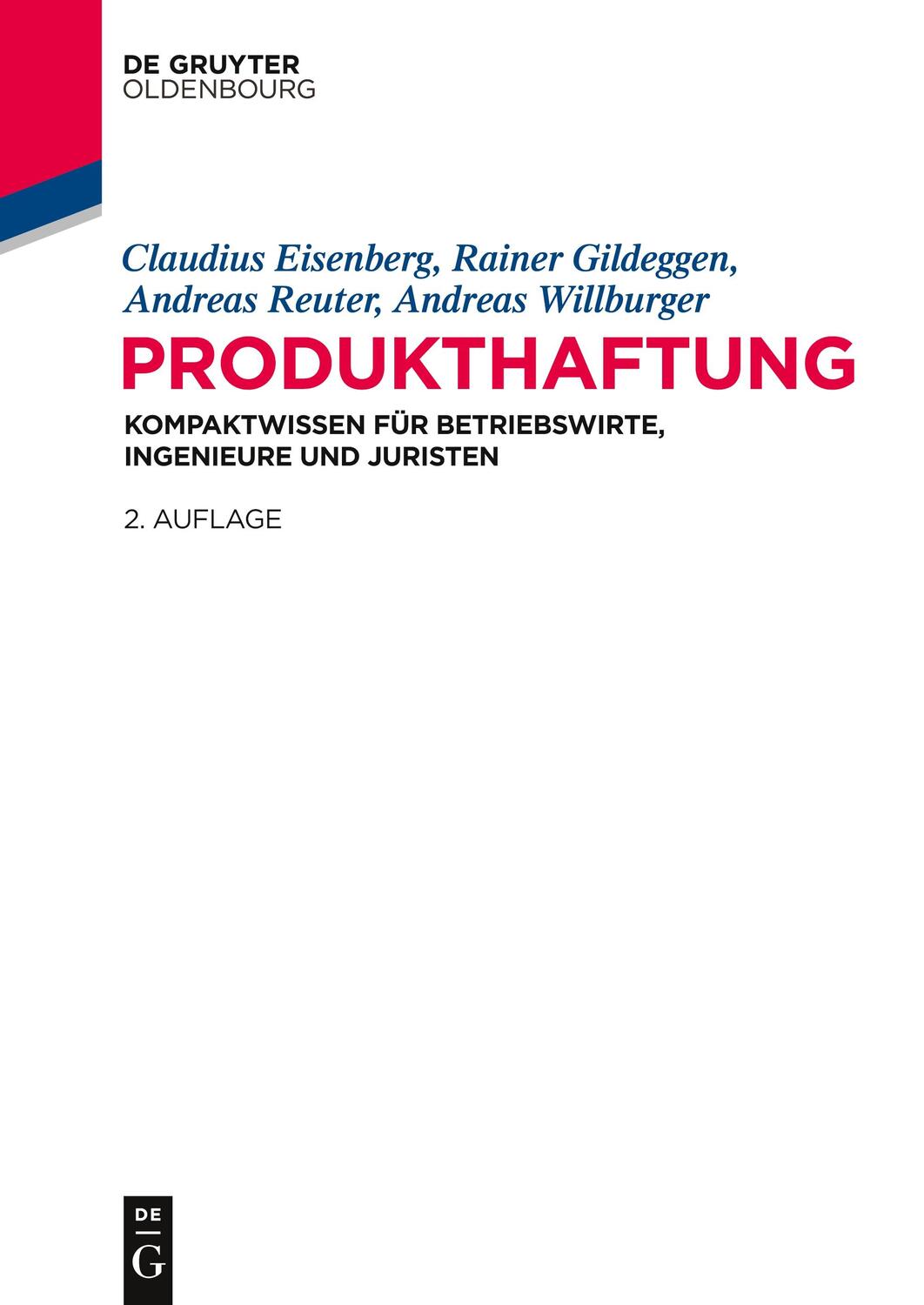 Cover: 9783486713244 | Produkthaftung | Claudius Eisenberg (u. a.) | Taschenbuch | Paperback