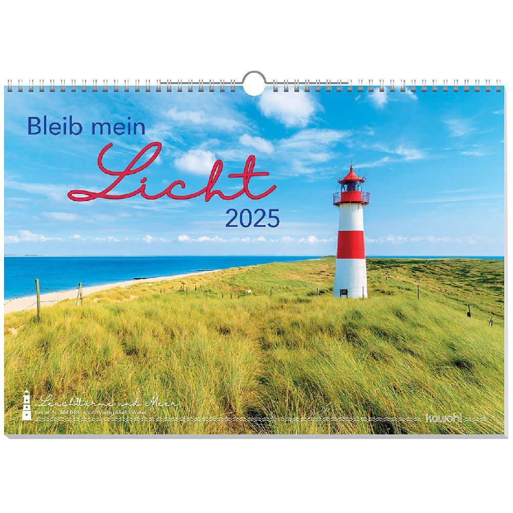 Cover: 9783754804858 | Bleib mein Licht 2025 | Leuchttürme und Meer | Kalender | 13 S. | 2025