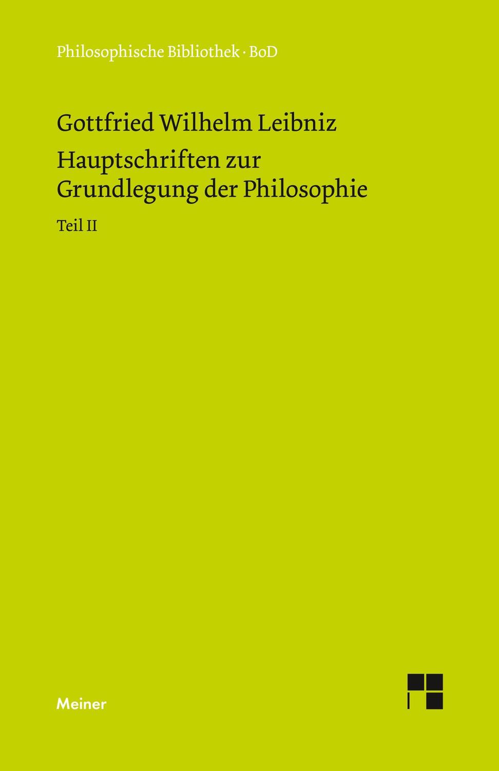Cover: 9783787313884 | Philosophische Werke / Hauptschriften zur Grundlegung der...