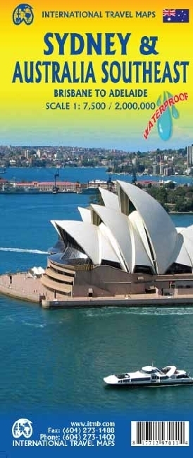 Cover: 9781771297011 | International Travel Map ITM Sidney &amp; Australia Southeast | Englisch