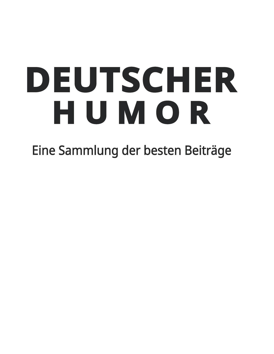 Cover: 9783738619737 | Deutscher Humor | Eine Sammlung der besten Beiträge | Noah Sow | Buch