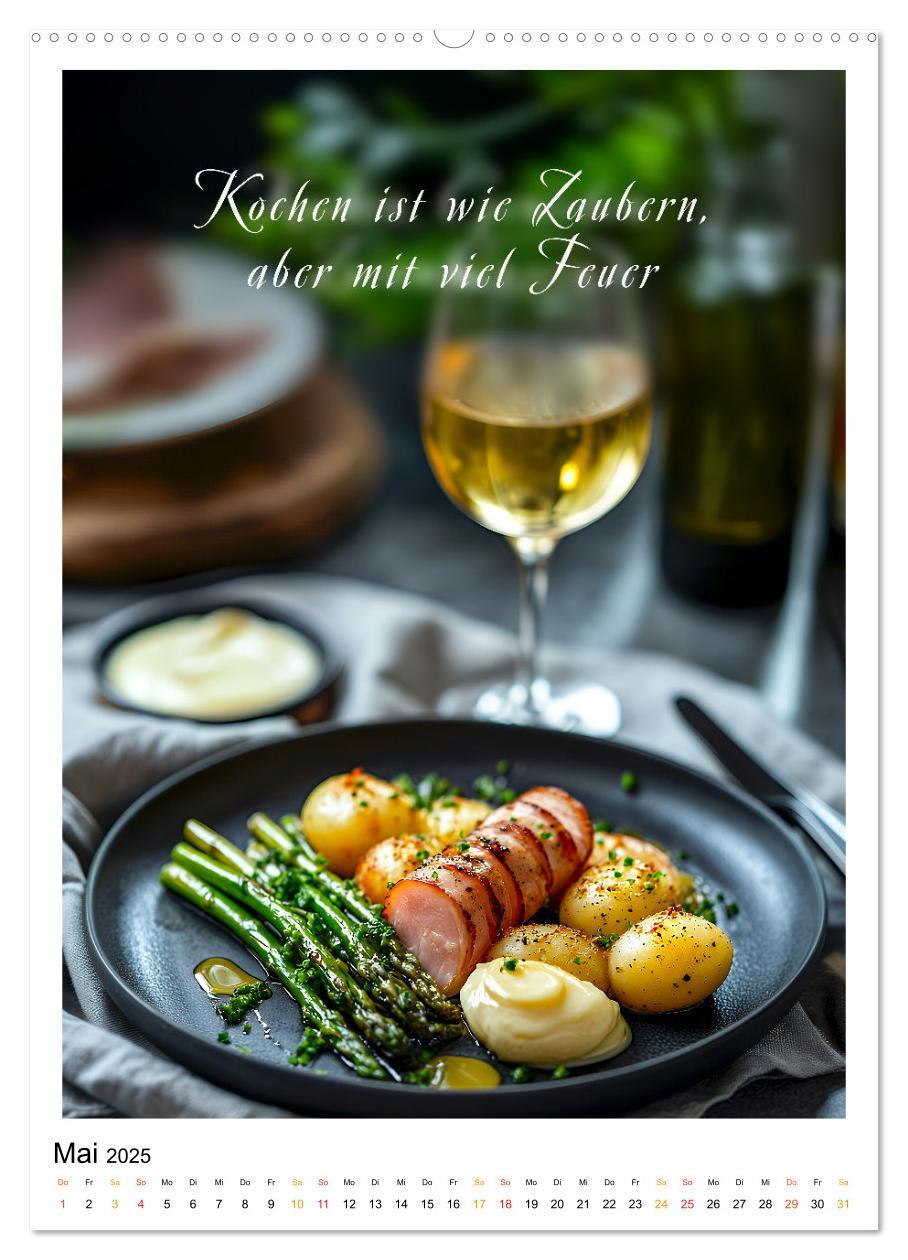 Bild: 9783457199275 | Coole Sprüche für Gourmets (hochwertiger Premium Wandkalender 2025...