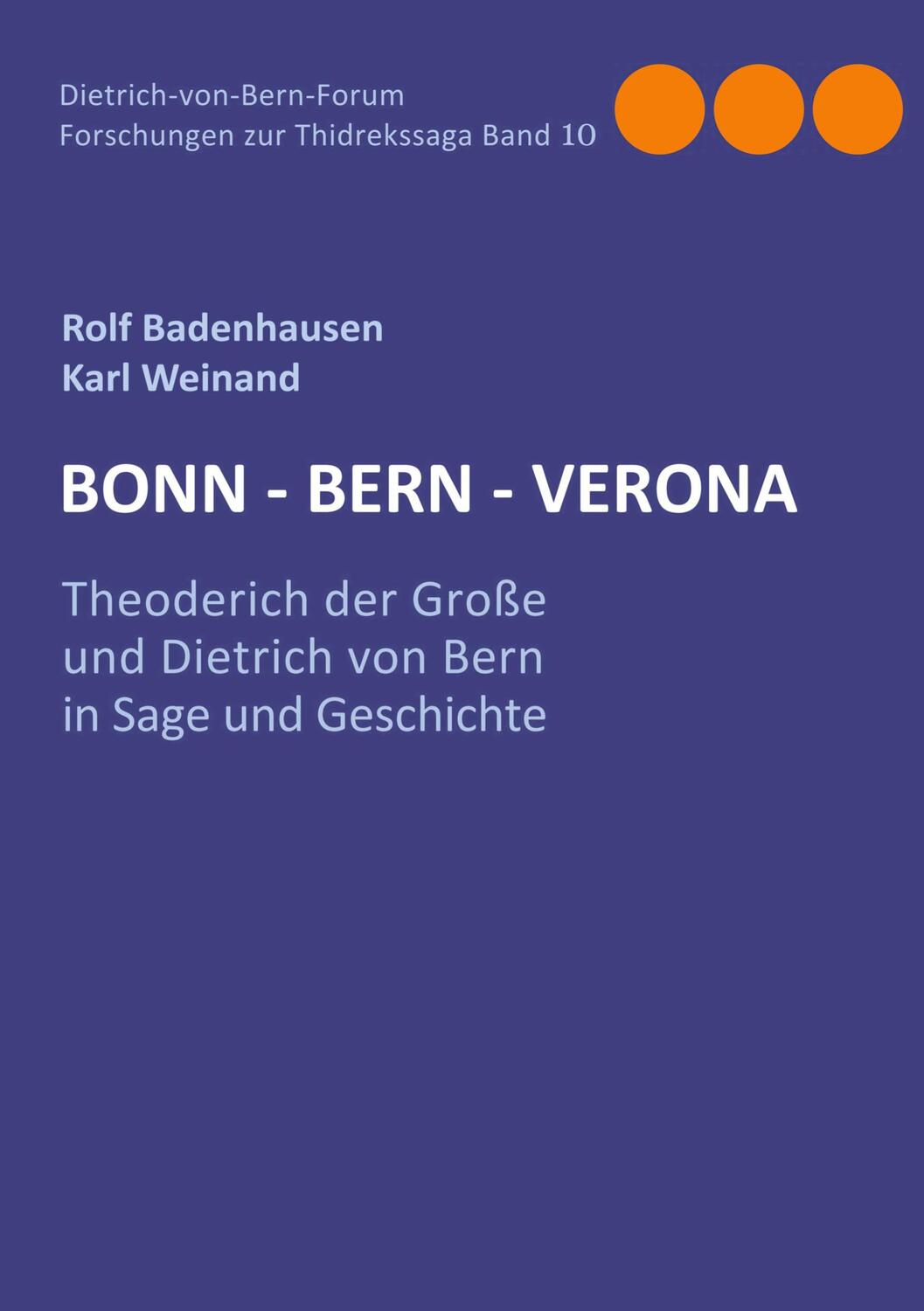 Cover: 9783759793454 | Bonn-Bern-Verona | Rolf Badenhausen (u. a.) | Taschenbuch | Paperback