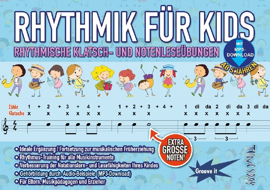 Cover: 9790501980192 | Rhythmik für Kids | Jörg Sieghart | 2015 | Tunesday Records