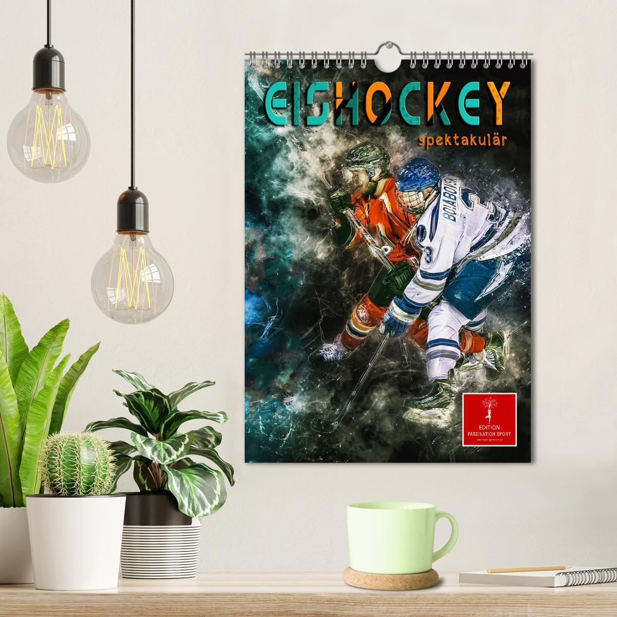 Bild: 9783435908349 | Eishockey spektakulär (Wandkalender 2025 DIN A4 hoch), CALVENDO...