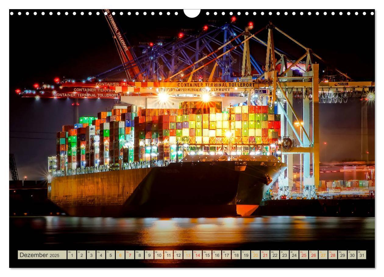 Bild: 9783435383252 | Containerschiffe auf der Elbe (Wandkalender 2025 DIN A3 quer),...