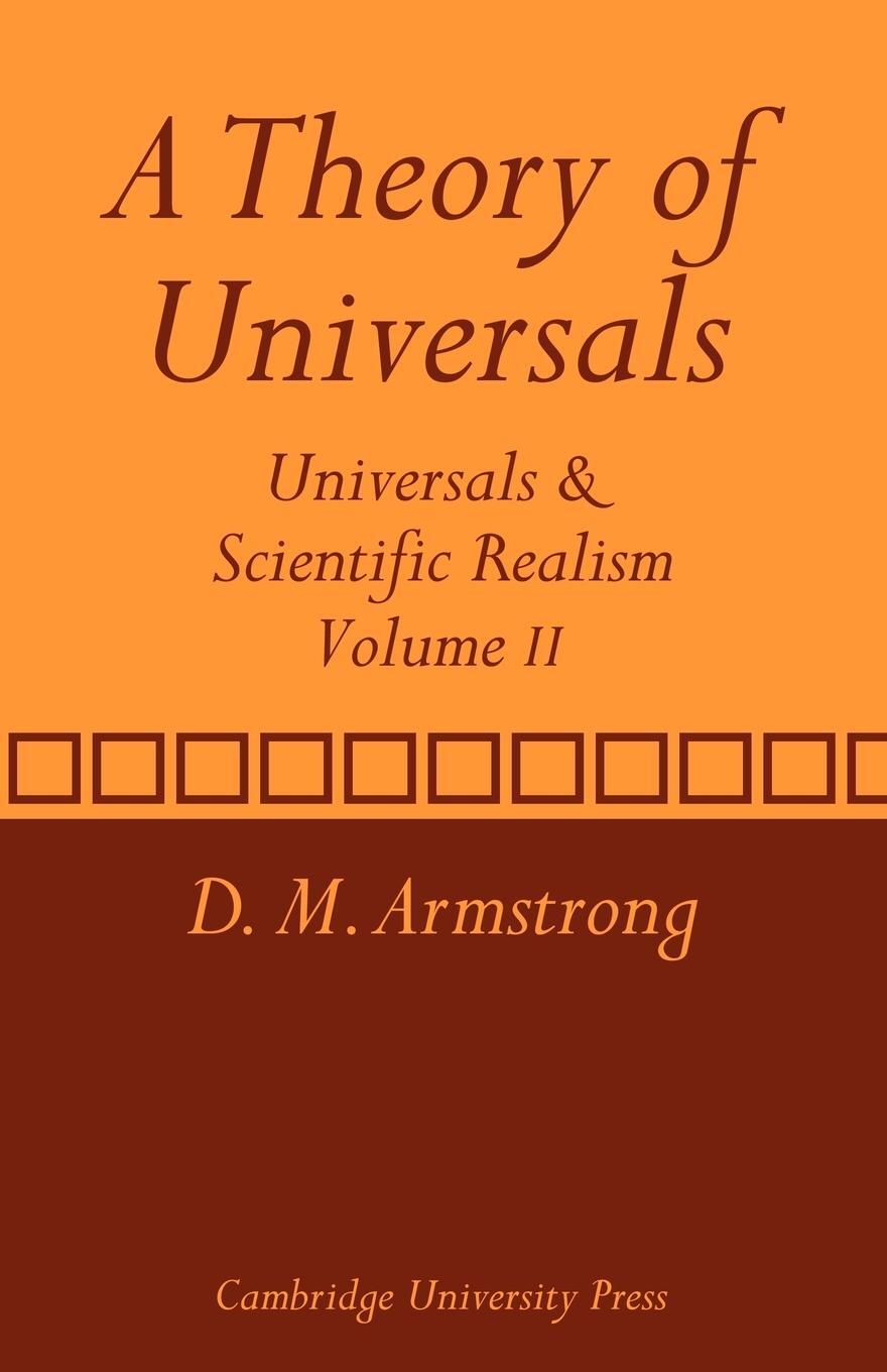 Cover: 9780521280327 | A Theory of Universals | Volume 2: Universals and Scientific Realism