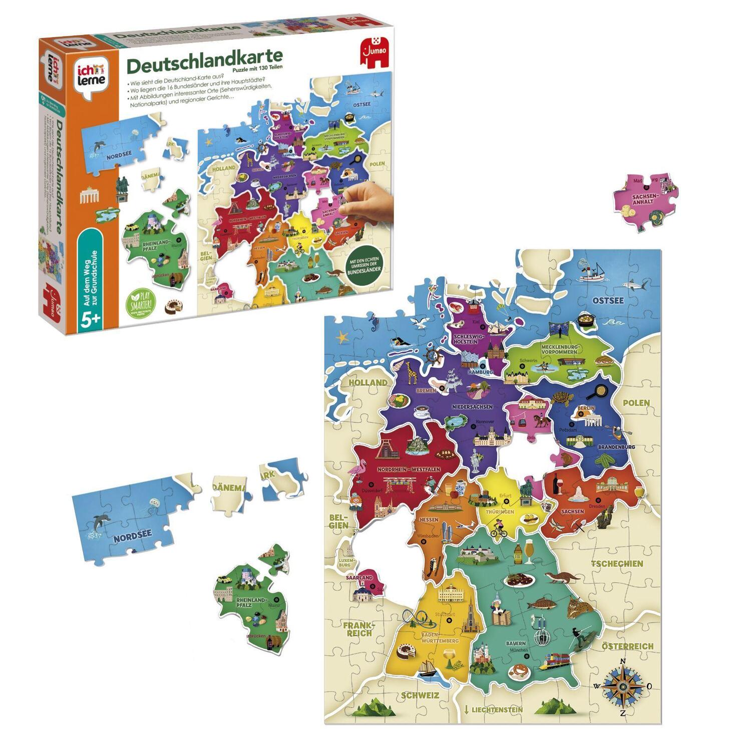 Bild: 8710126199275 | Ich lerne Deutschlandkarte | Spiel | 19927 | Deutsch | 2023