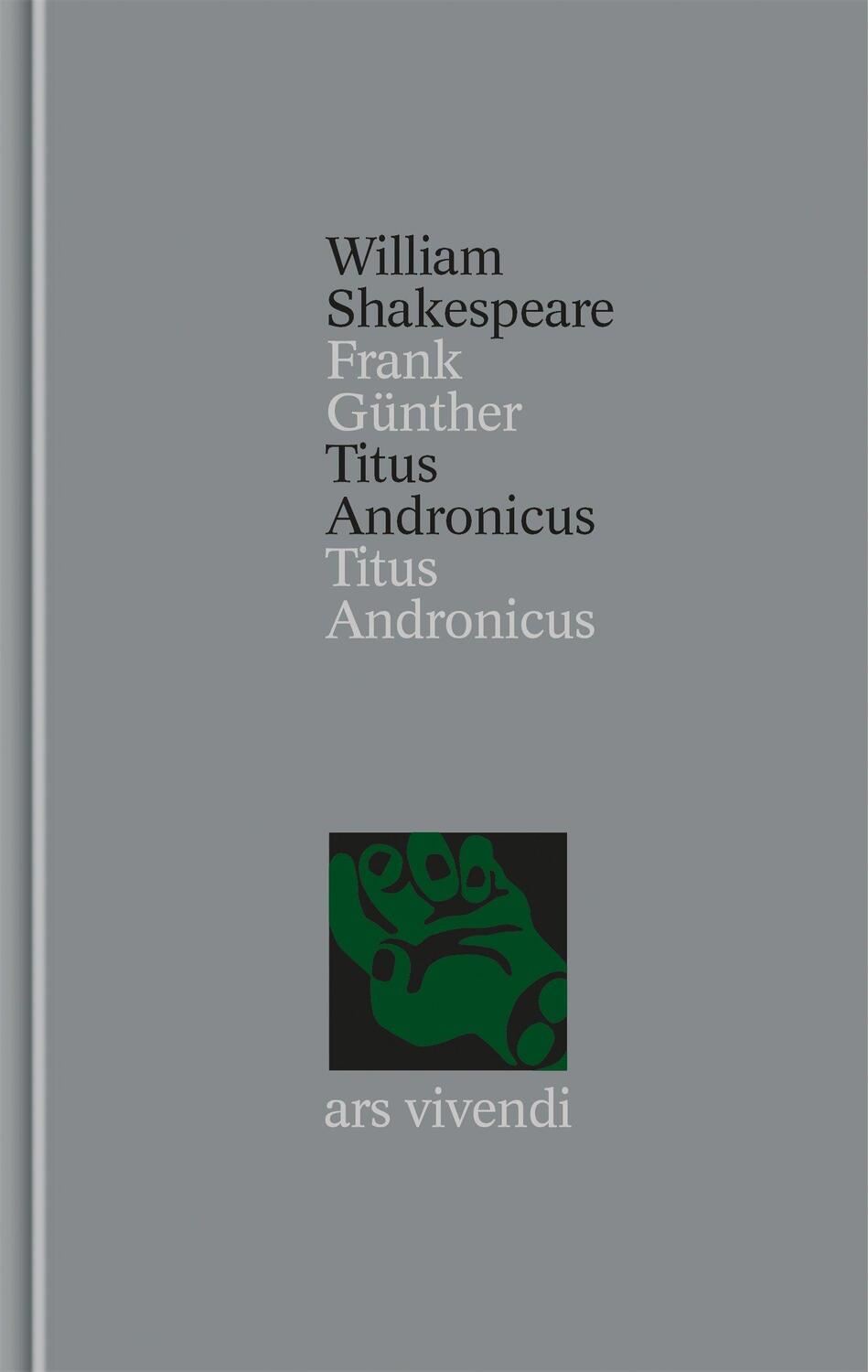 Cover: 9783897161924 | Titus Andronicus | (Gesamtausgabe, 37) | William Shakespeare | Buch
