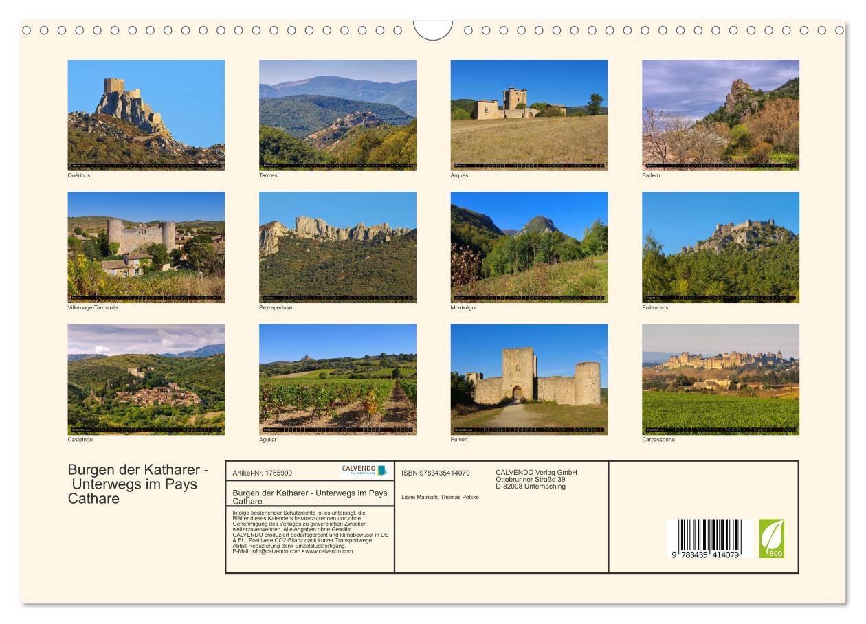 Bild: 9783435414079 | Burgen der Katharer - Unterwegs im Pays Cathare (Wandkalender 2025...