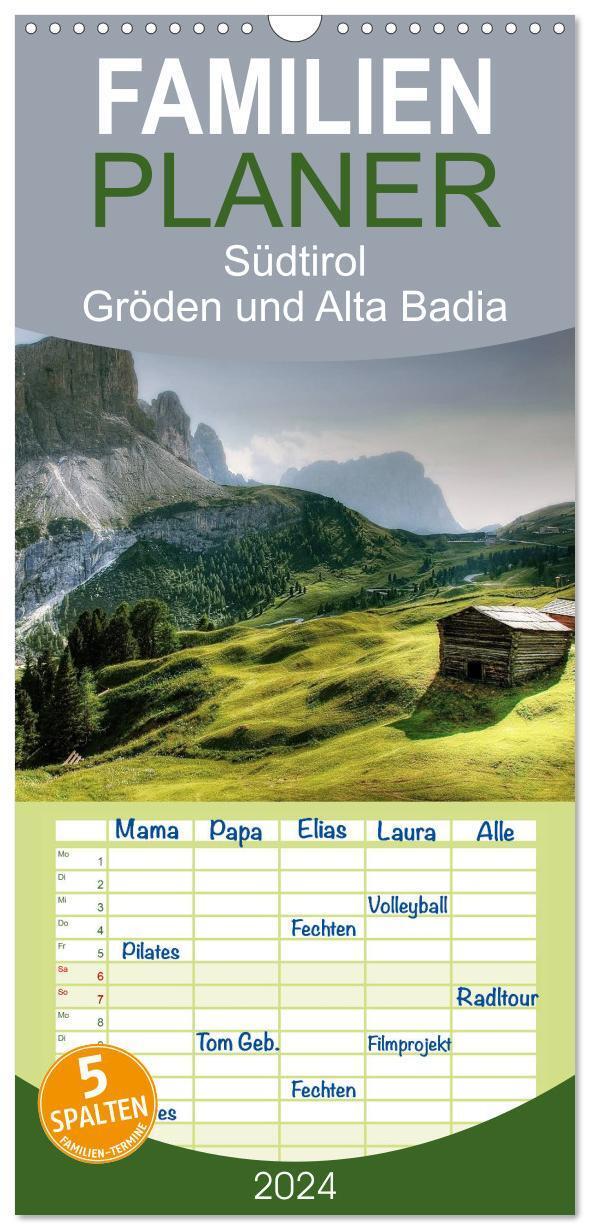 Cover: 9783383081934 | Familienplaner 2024 - Südtirol - Gröden und Alta Badia mit 5...