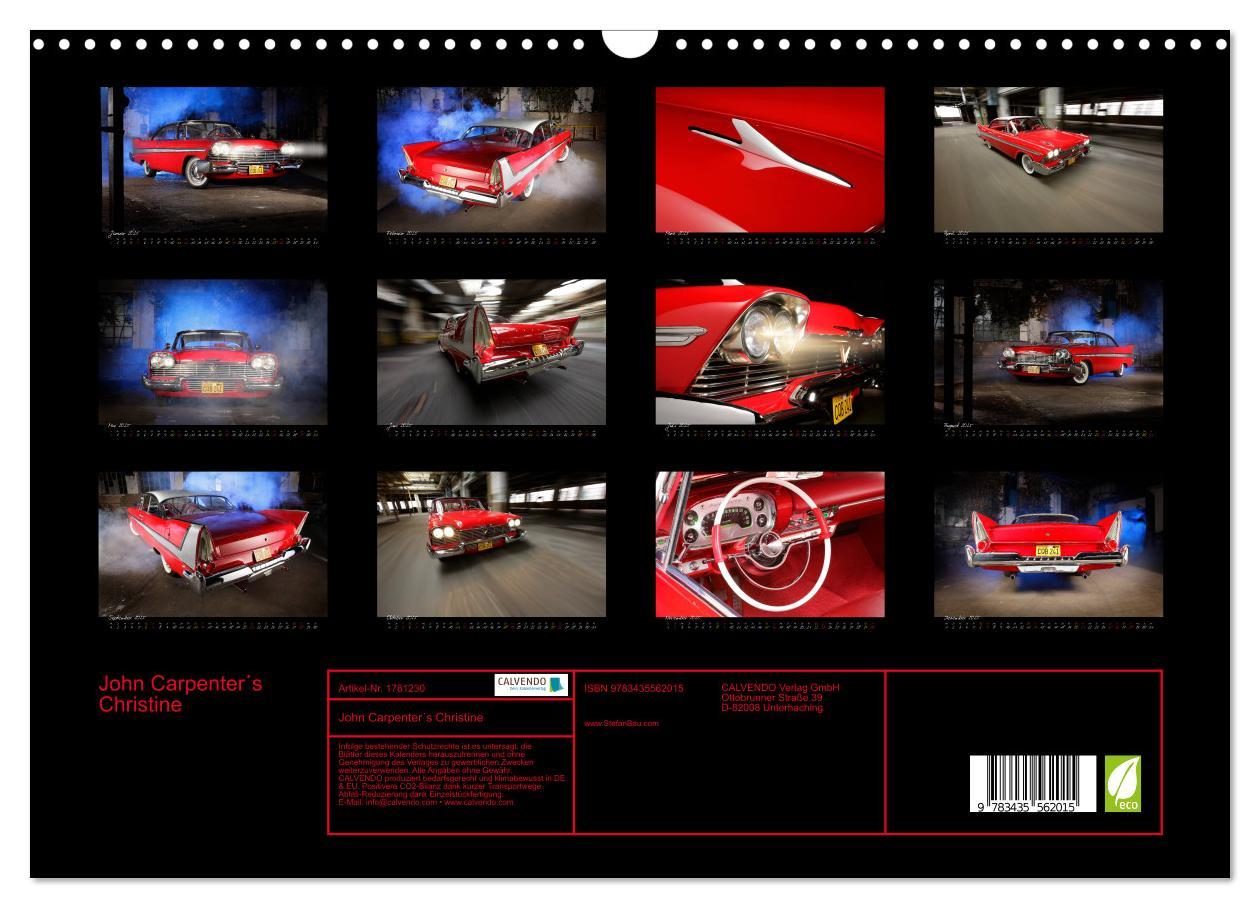 Bild: 9783435562015 | John Carpenter´s Christine (Wandkalender 2025 DIN A3 quer),...