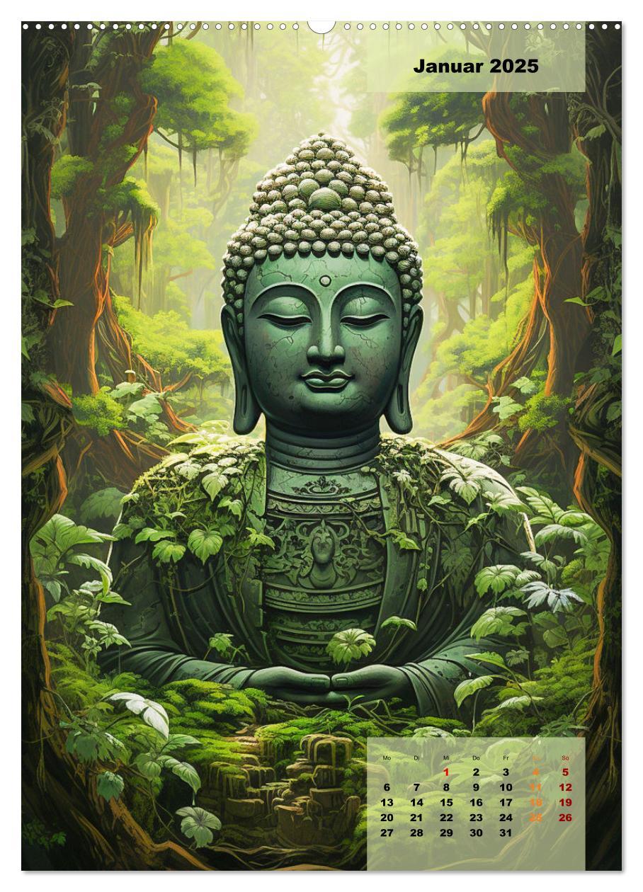 Bild: 9783435857616 | Jade Buddha - Finde die innere Mitte (Wandkalender 2025 DIN A2...