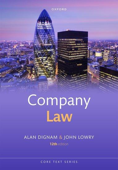 Cover: 9780192865359 | Company Law | Alan Dignam (u. a.) | Taschenbuch | Englisch | 2022