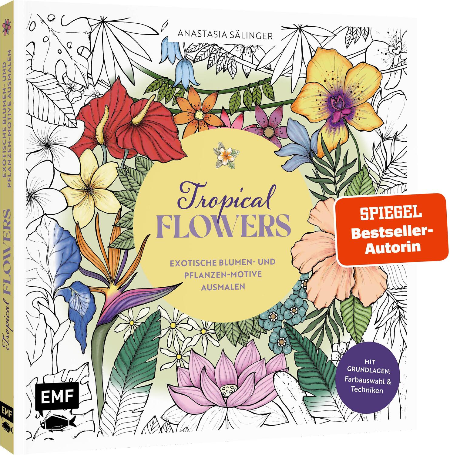 Cover: 9783745920888 | Tropical Flowers - Exotische Blumen- und Pflanzen-Motive ausmalen
