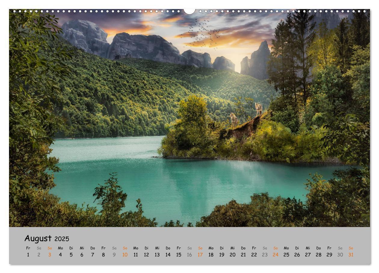 Bild: 9783435079544 | Der lange Weg der Wölfe (Wandkalender 2025 DIN A2 quer), CALVENDO...