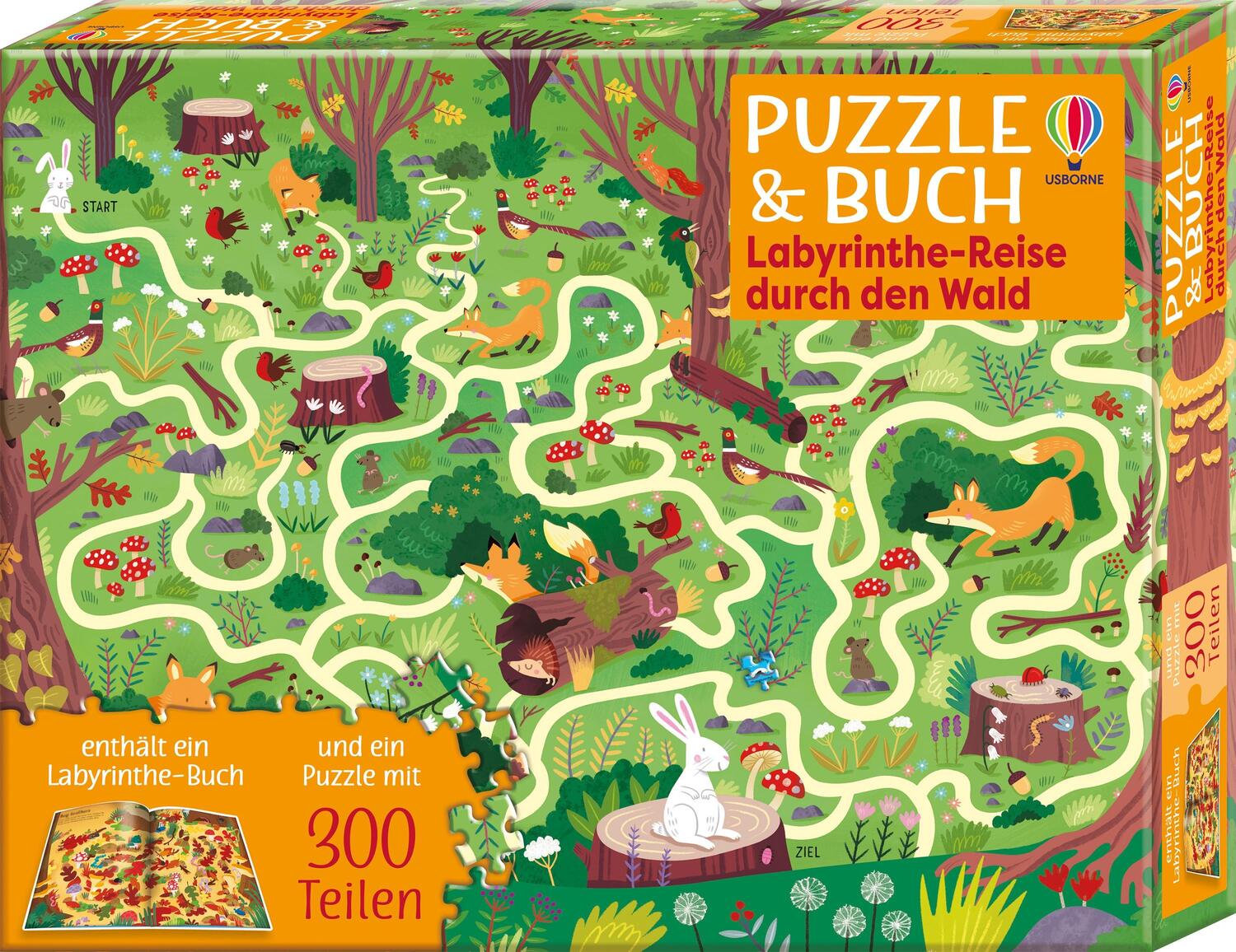 Cover: 9781035700745 | Puzzle &amp; Buch: Labyrinthe-Reise durch den Wald | Kate Nolan (u. a.)