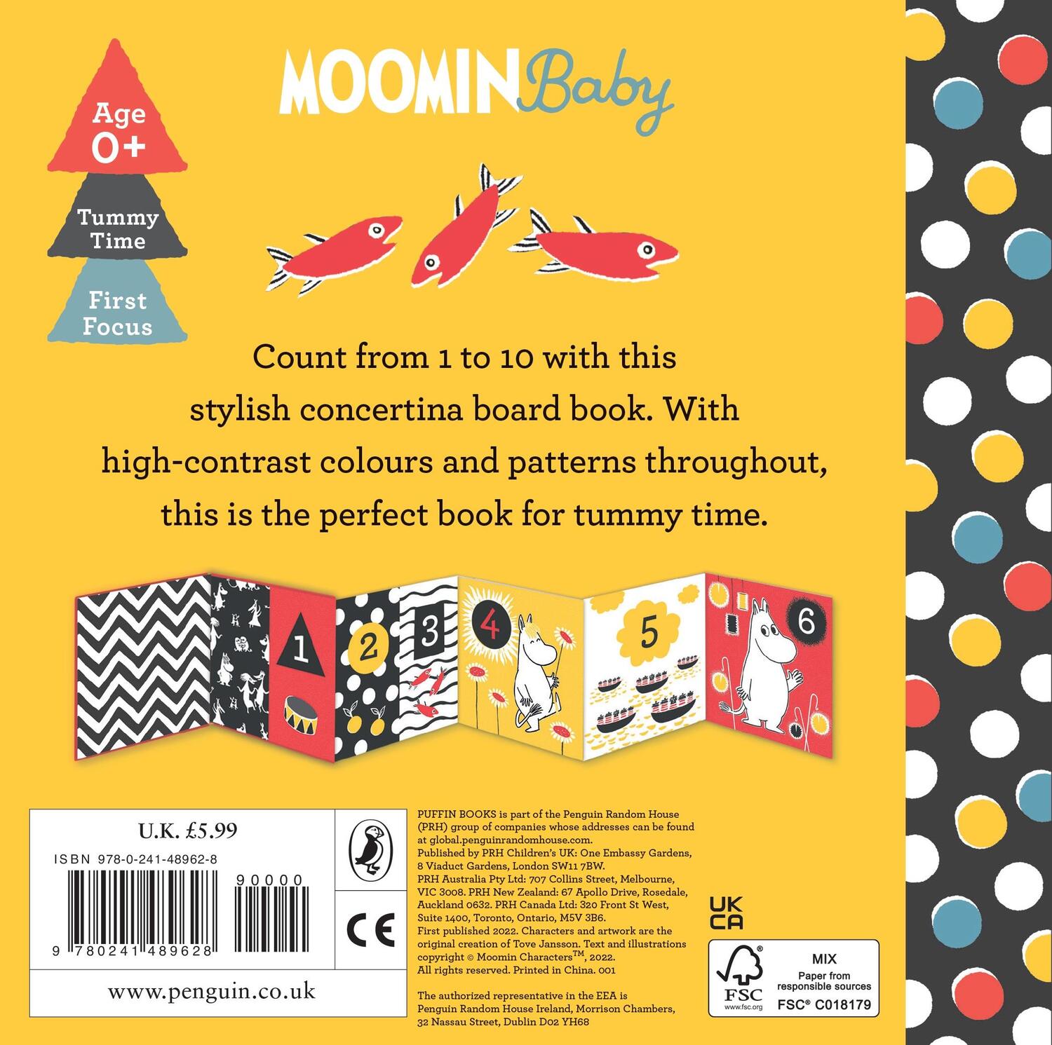 Rückseite: 9780241489628 | Moomin Baby: 123 Tummy Time Concertina Book | Tove Jansson | Buch