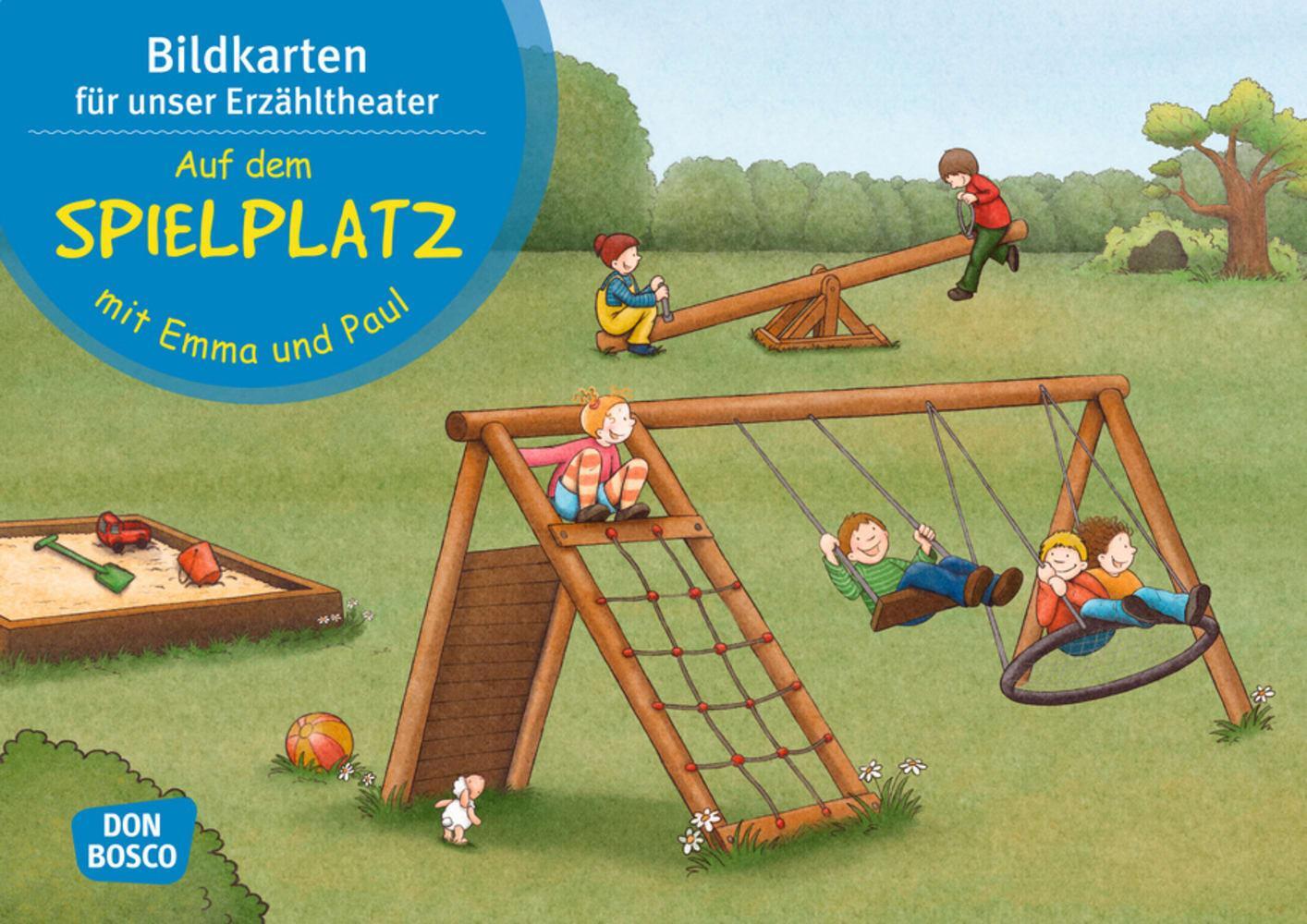 Cover: 4260179515217 | Auf dem Spielplatz mit Emma und Paul. Bildkartenset. | Monika Lehner