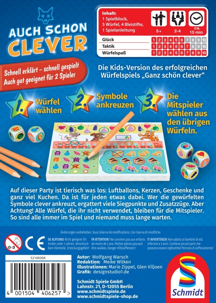 Bild: 4001504406257 | Auch schon Clever (Kinderspiel) | Spiel | 40625 | Deutsch | 2022