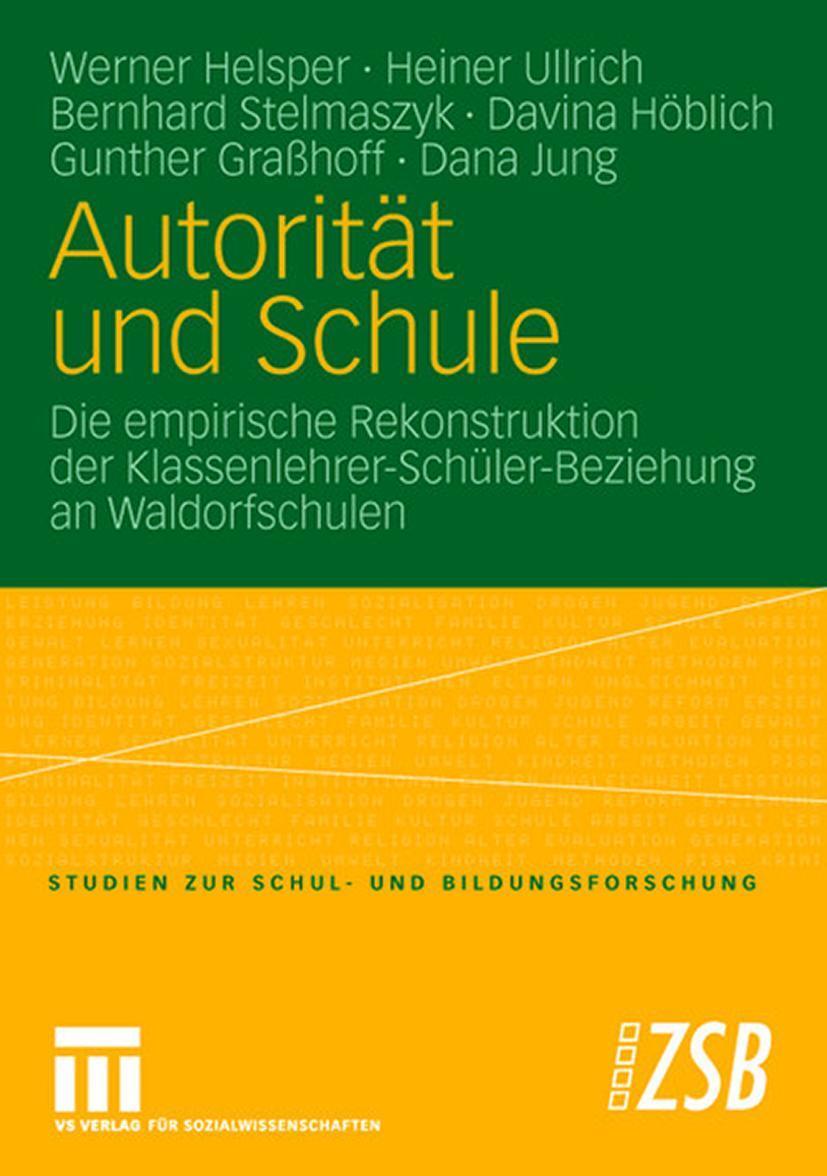 Cover: 9783531153599 | Autorität und Schule | Gunther Graßhoff (u. a.) | Taschenbuch | viii