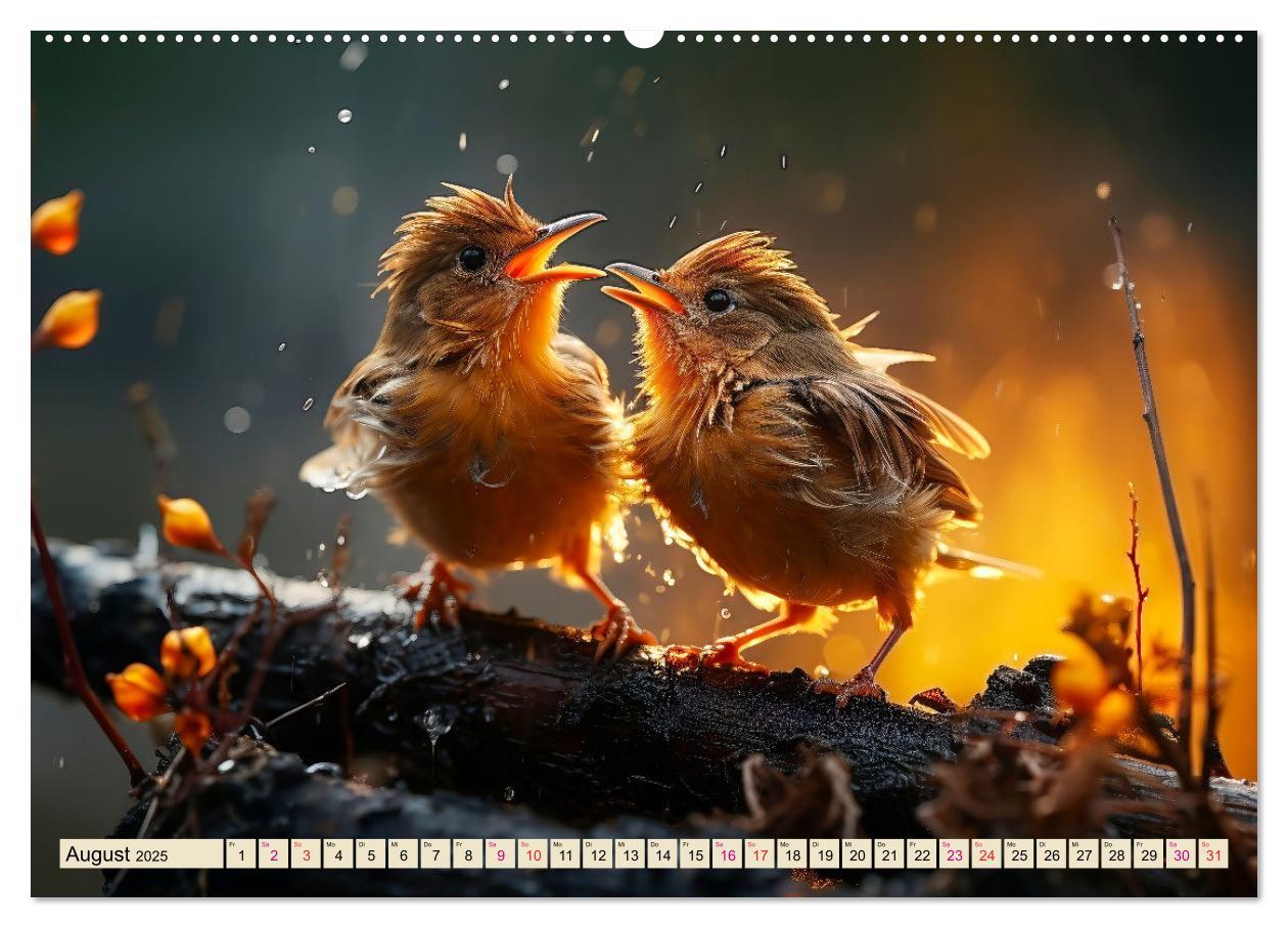 Bild: 9783383842979 | Vögel Alltag (Wandkalender 2025 DIN A2 quer), CALVENDO Monatskalender