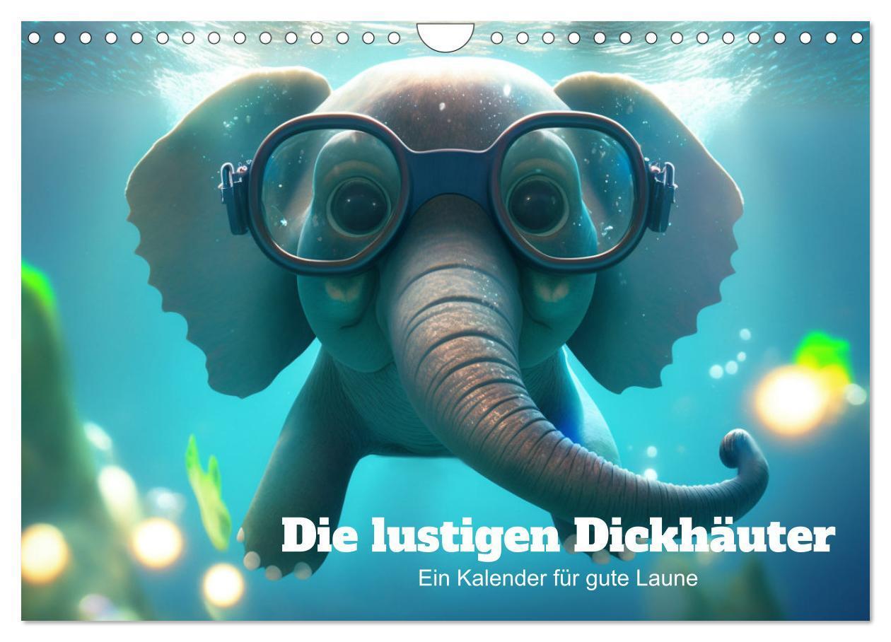 Cover: 9783675966093 | Die lustigen Dickhäuter. Ein Kalender für gute Laune (Wandkalender...