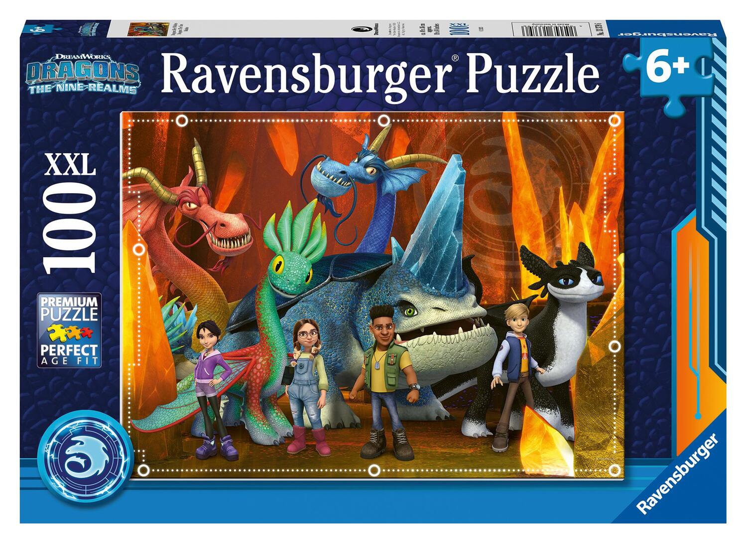 Cover: 4005556133796 | Ravensburger Kinderpuzzle 13379 - Dragons: Die 9 Welten - 100 Teile...