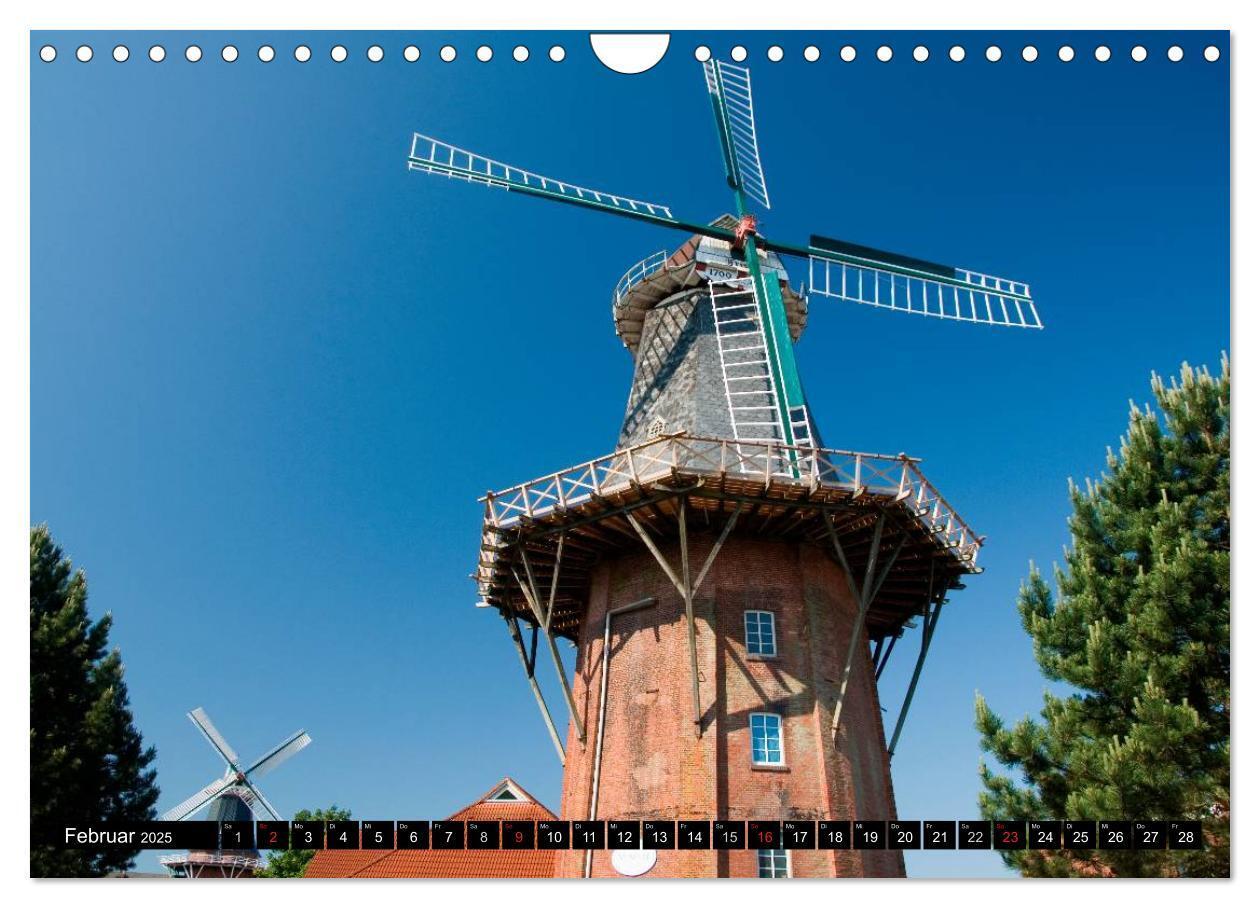 Bild: 9783435738083 | Windmühlen in Deutschland (Wandkalender 2025 DIN A4 quer), CALVENDO...