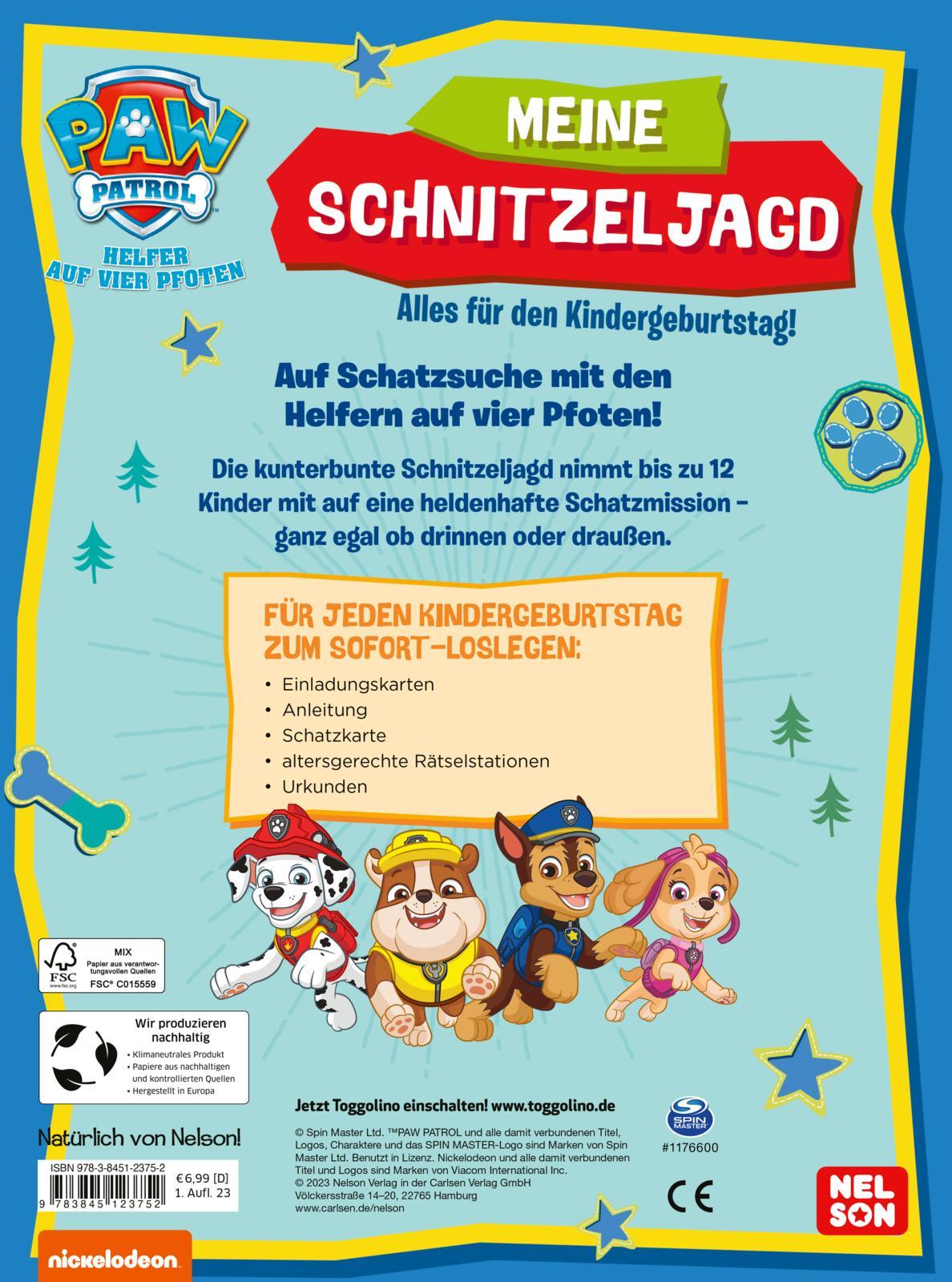 Rückseite: 9783845123752 | PAW Patrol Mitmachbuch: Meine Schnitzeljagd | Taschenbuch | PAW Patrol