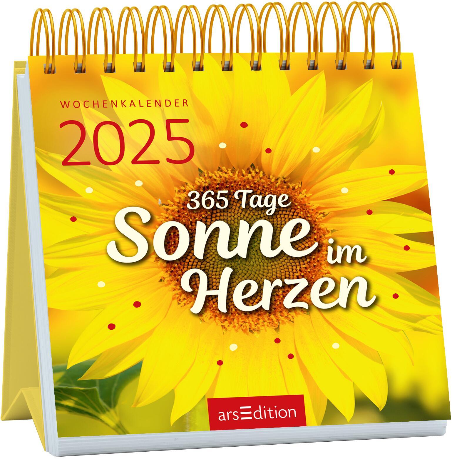 Cover: 4014489133803 | Mini-Wochenkalender 365 Tage Sonne im Herzen 2025 | Kalender | 108 S.