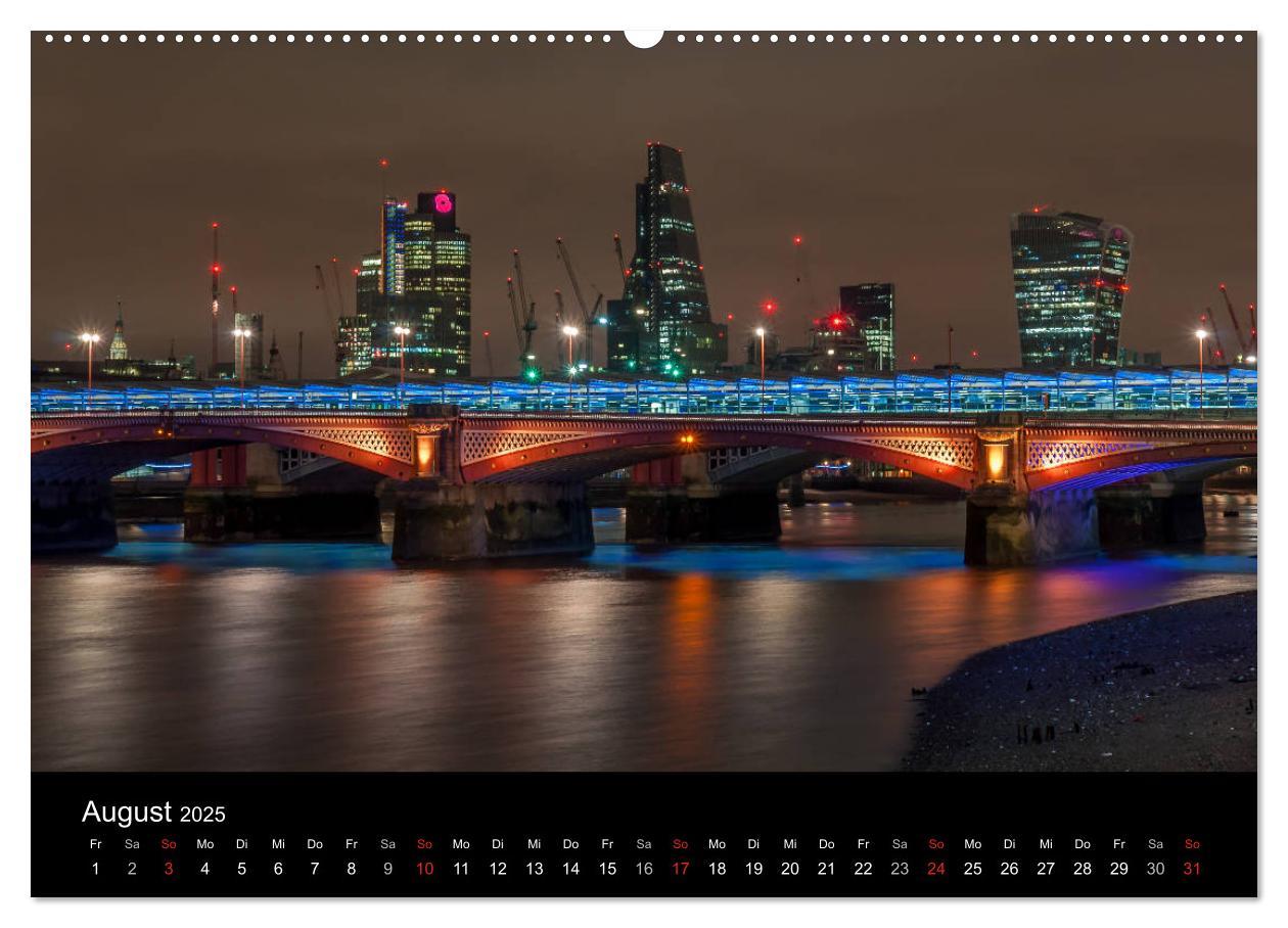 Bild: 9783435462476 | London - Nachts an der Themse (hochwertiger Premium Wandkalender...