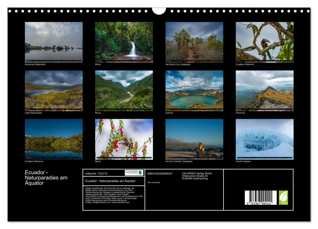 Bild: 9783383994241 | Ecuador - Naturparadies am Äquator (Wandkalender 2025 DIN A3 quer),...