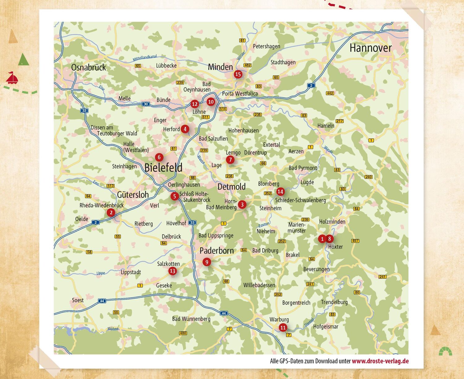 Bild: 9783770025152 | Ostwestfalen-Lippe. Radeln für die Seele | Wohlfühltouren | Fieseler