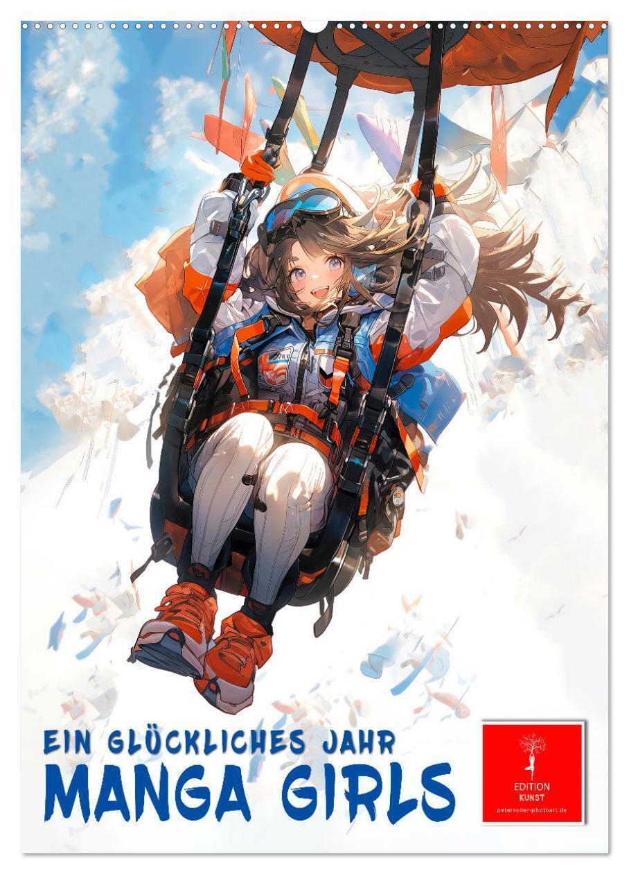 Cover: 9783383751530 | Manga Girls - ein glückliches Jahr (Wandkalender 2024 DIN A2 hoch),...