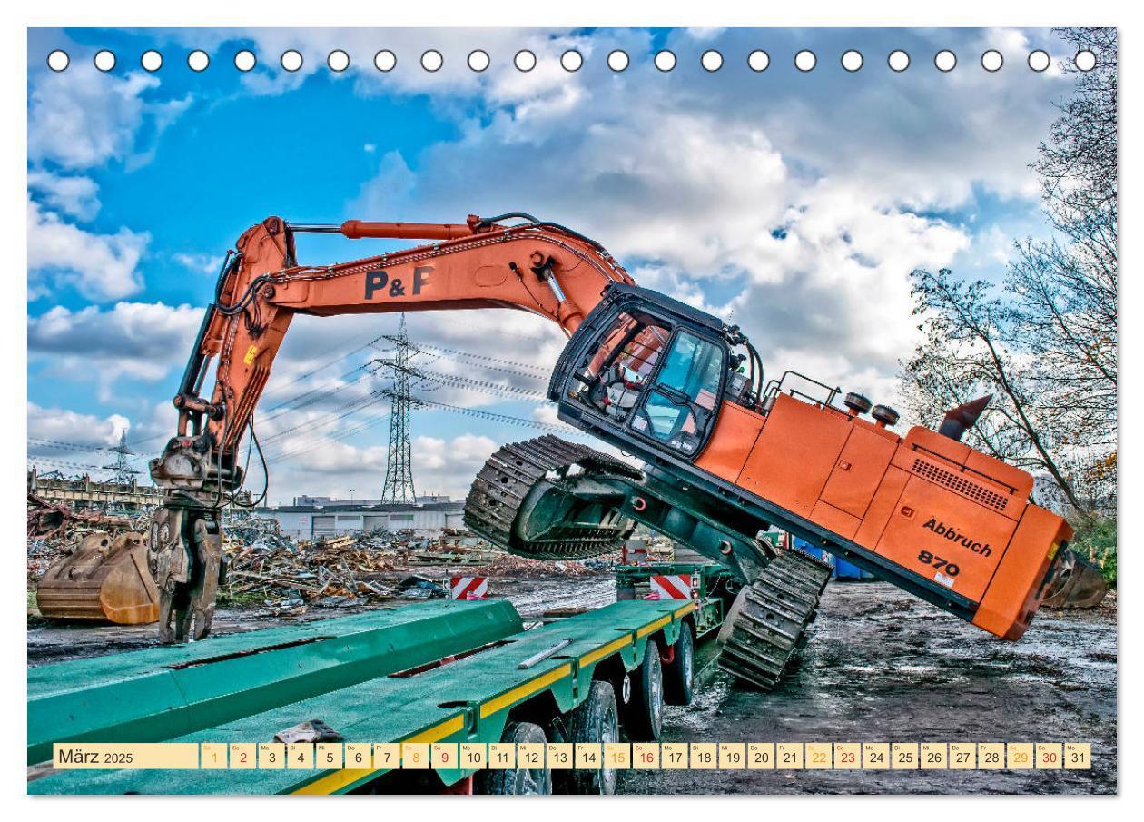 Bild: 9783435371259 | Bagger - kraftvolle Arbeitsmaschinen (Tischkalender 2025 DIN A5...