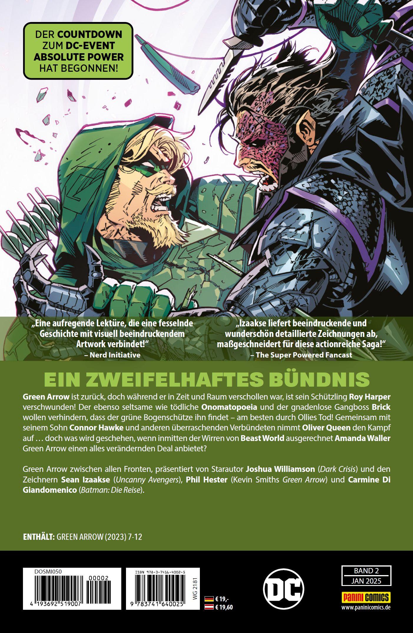 Rückseite: 9783741640025 | Green Arrow | Bd. 2: Heimkehr | Joshua Williamson (u. a.) | Buch