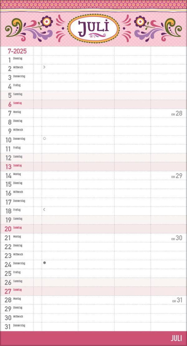 Bild: 9783731877080 | Familienplaner Vintage Zetteltasche 2025 | Verlag Korsch | Kalender