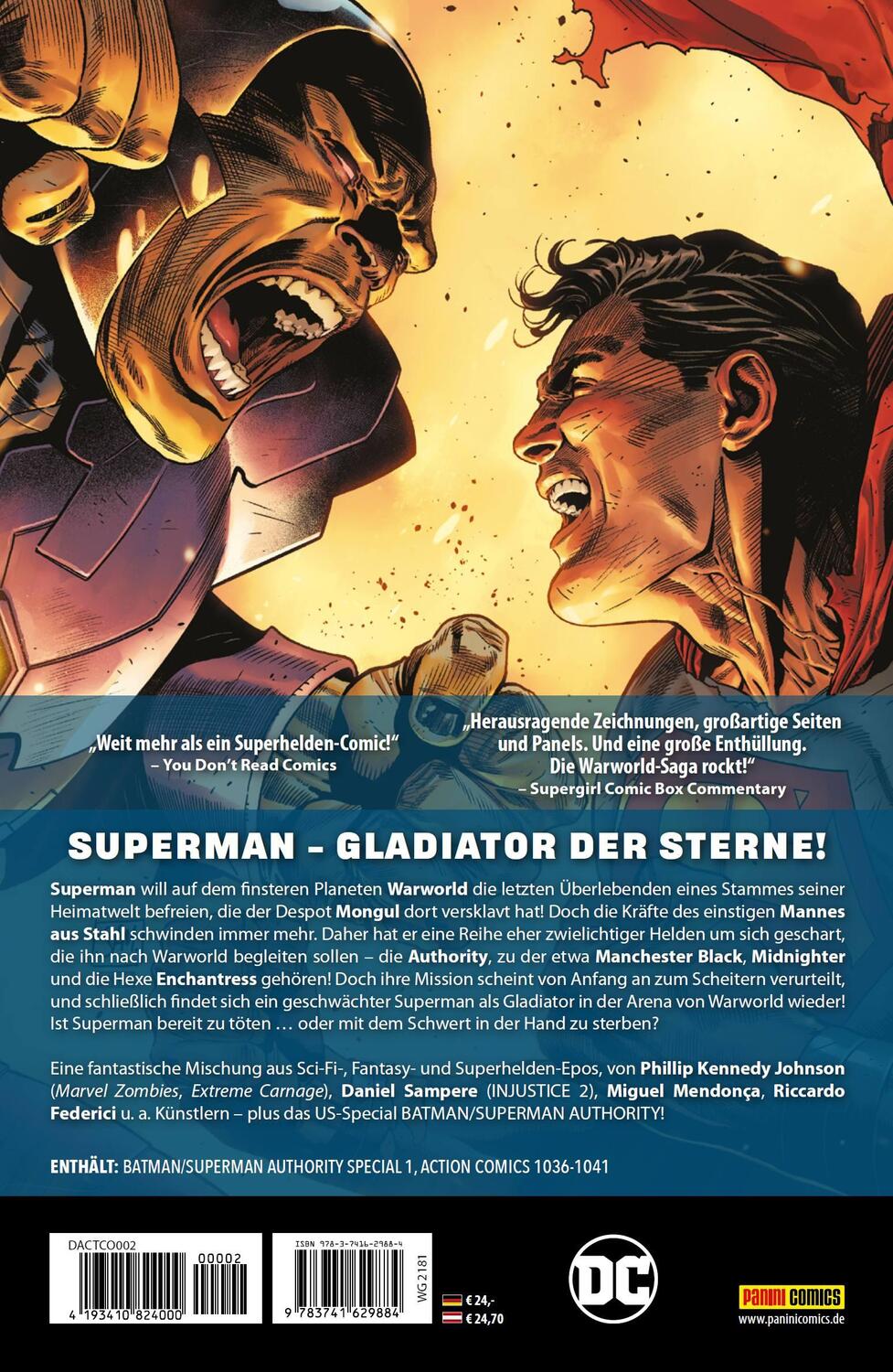 Rückseite: 9783741629884 | Superman - Action Comics | Bd. 2 (2. Serie): Die Warworld-Saga | Buch