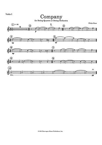 Cover: 5020679583425 | String Quartet No.2 'Company' | Philip Glass | Stimmensatz