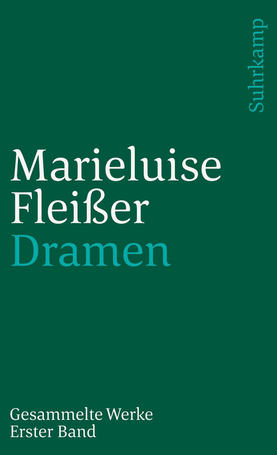 Cover: 9783518387740 | Gesammelte Werke I. Dramen | Erster Band: Dramen | Marieluise Fleißer