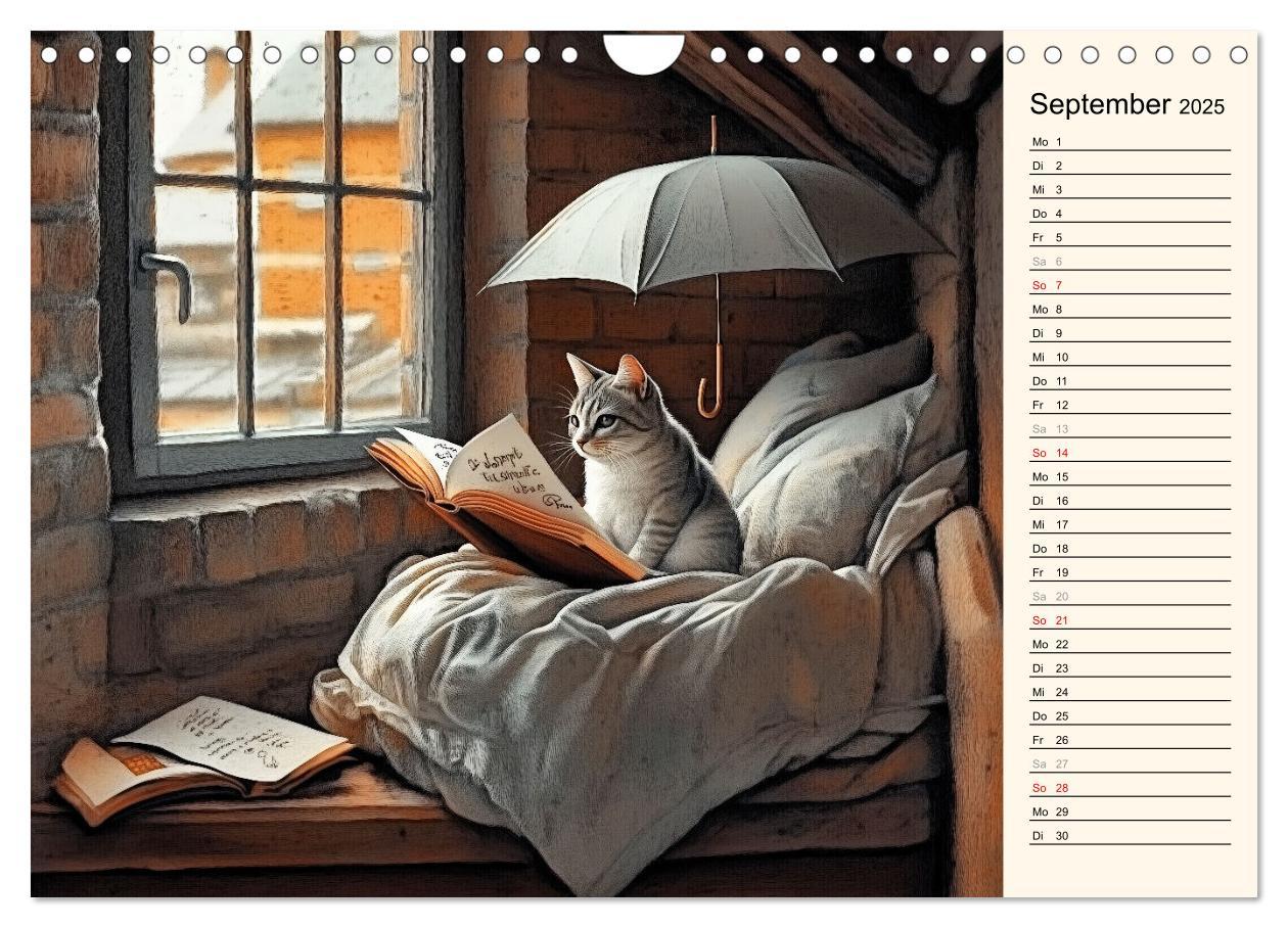 Bild: 9783457179789 | Katzen schaffen Kunst (Wandkalender 2025 DIN A4 quer), CALVENDO...