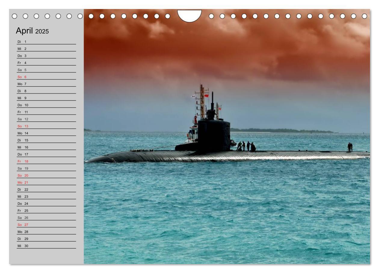 Bild: 9783435523832 | U-Boote. Militärische Ungetüme (Wandkalender 2025 DIN A4 quer),...