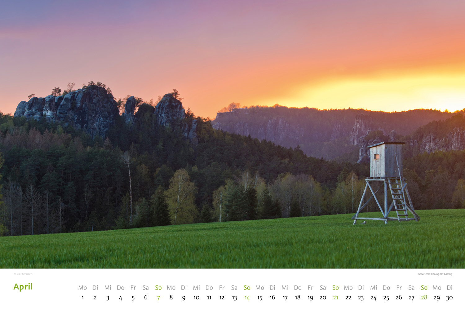 Bild: 9783938916490 | Kalender Sächsische &amp; Böhmische Schweiz 2024 | Wandkalender 45 x 30 cm
