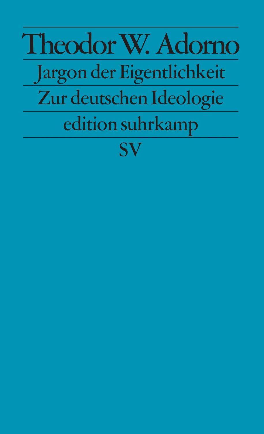 Cover: 9783518100912 | Jargon der Eigentlichkeit | Theodor W. Adorno | Taschenbuch | 139 S.