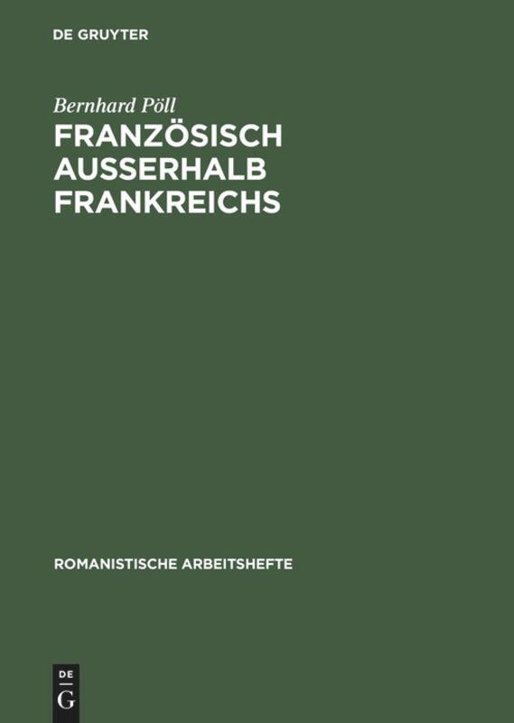 Cover: 9783484540422 | Französisch außerhalb Frankreichs | Bernhard Pöll | Taschenbuch