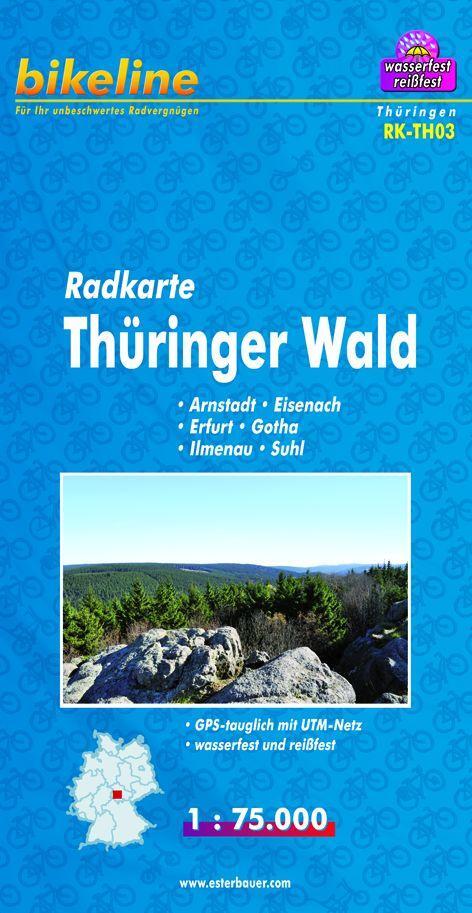 Cover: 9783850003209 | Bikeline Radkarte Deutschland Thüringer Wald 1 : 75 000 | (Land-)Karte