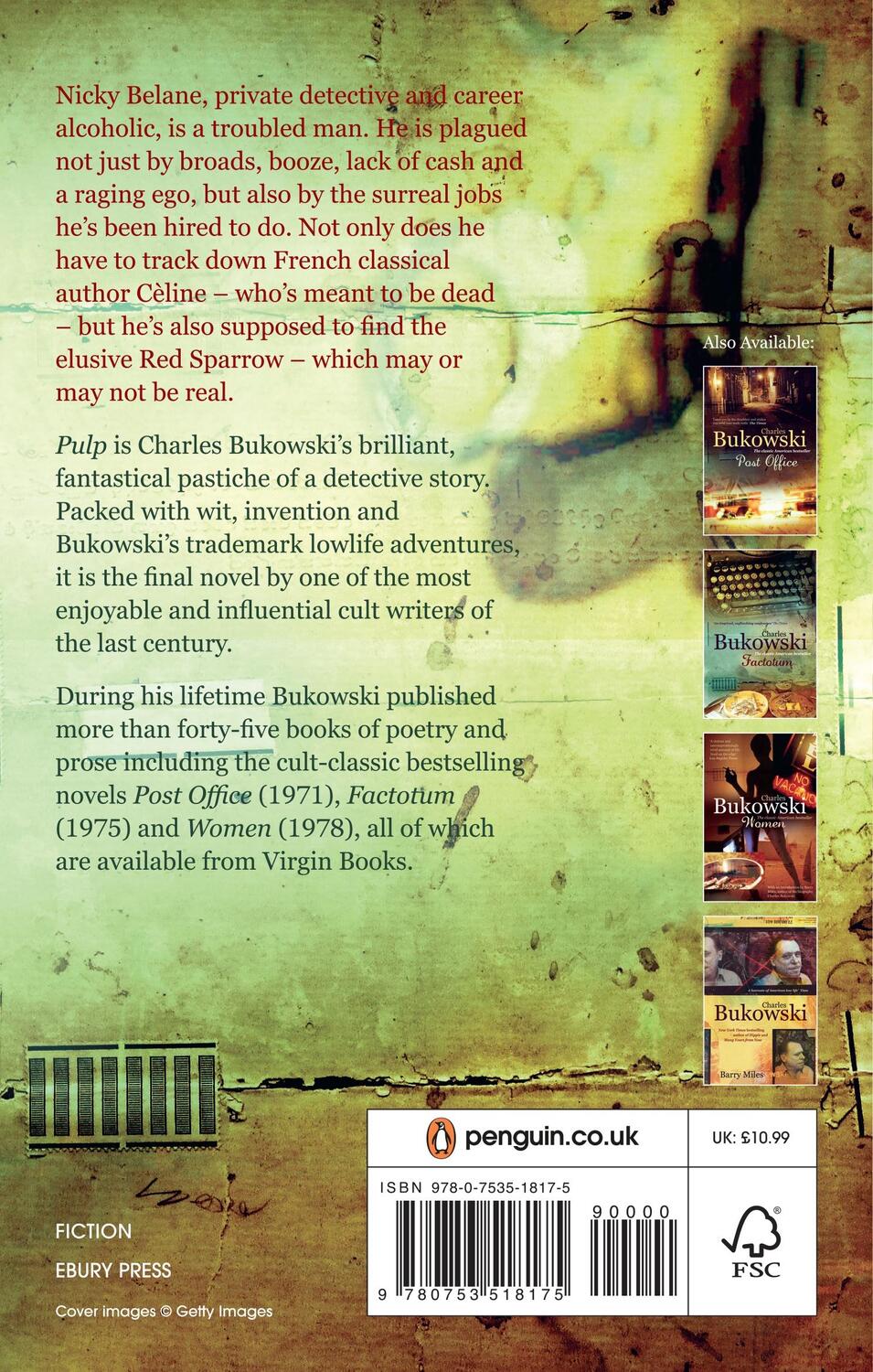 Rückseite: 9780753518175 | Pulp | A Novel | Charles Bukowski | Taschenbuch | B-format paperback