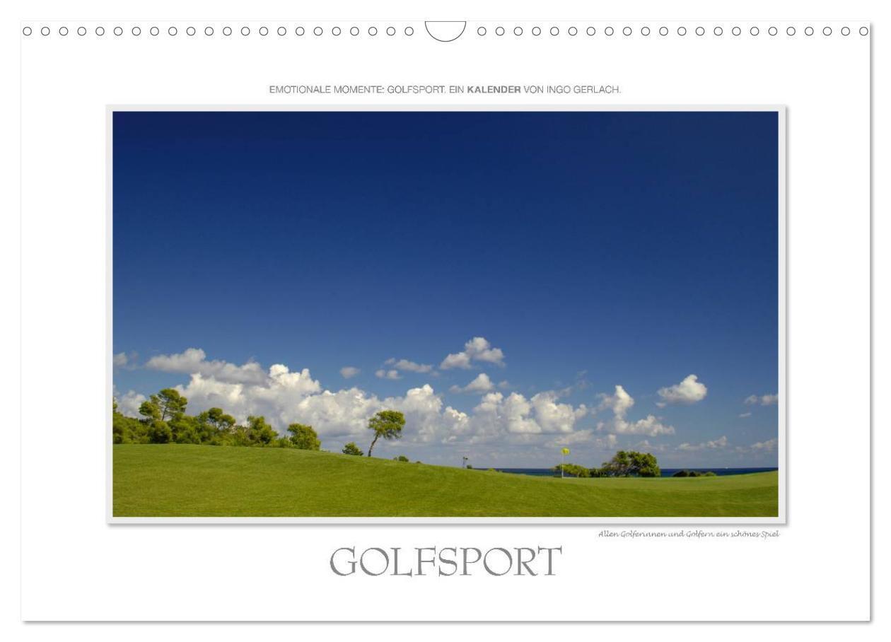 Cover: 9783383593215 | Emotionale Momente: Golfsport. (Wandkalender 2024 DIN A3 quer),...